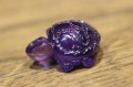 Ametyst rzeźbiony kamień naturalny żółw szafiry 15.22ct