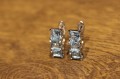 2 Delikatne srebrne kolczyki naturalne topazy sky blue 925 piękne