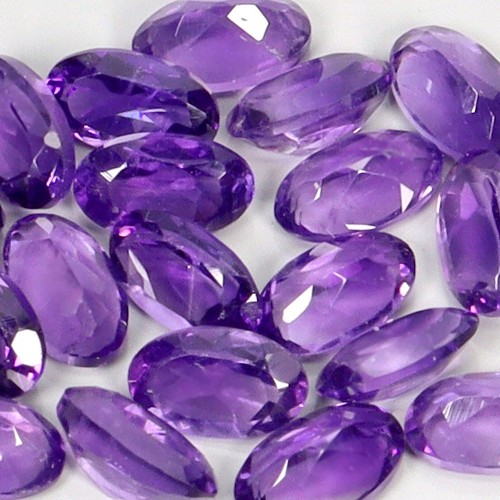 Ametysty 19 sztuk kamienie naturalne IF-VVS 4.07ct