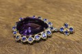 Srebrny zjawiskowy wisiorek naturalny 61ct ametyst kianity