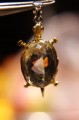 Wisiorek srebrny 925 naturalny 28ct zielony ametyst żółw zjawiskowy