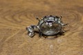 Wisiorek srebrny 925 naturalny 28ct zielony ametyst żółw zjawiskowy