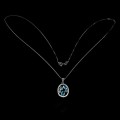 Naszyjnik srebrny 925 delikatny naturalne apatyty neon blue tanzanity