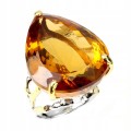 925 Pierścionek zjawiskowy naturalny 56ct cytryn r 15