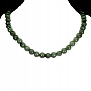 Zjawiskowy srebrny 925 naszyjnik naturalne jadeity