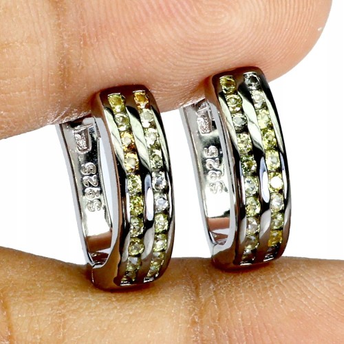 Srebrne 925 kolczyki naturalne szafiry Songea delikatne 5