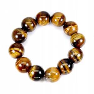 Artystyczna duża bransoletka naturalny kamień tygrysie oko