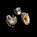 Srebrne delikatne kolczyki naturalne cytryny 925 3