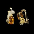 925 Srebrne eleganckie delikatne kolczyki naturalne cytryny ryby 3