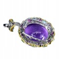 Srebrny zjawiskowy wisiorek naturalny 65ct ametyst apatyty granaty