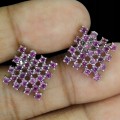 925 Delikatne piękne kolczyki naturalne rodolity granaty 3