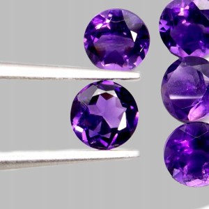Ametysty kamienie naturalne 7 sztuk IF-VVS 5.27ct