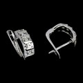 Kolczyki delikatne eleganckie srebrne 925 białe topazy naturalne 3