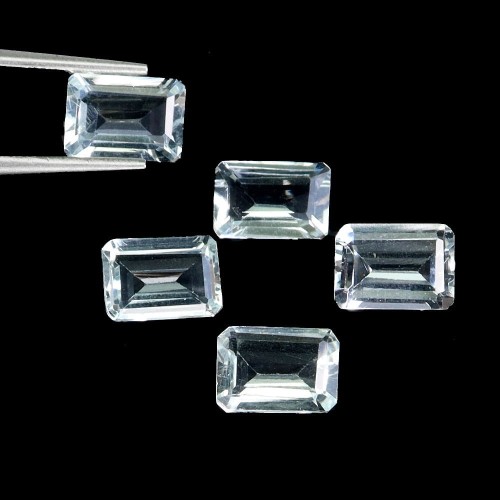 Akwamaryny kamienie naturalne 5 sztuk IF-VVS 5.17ct