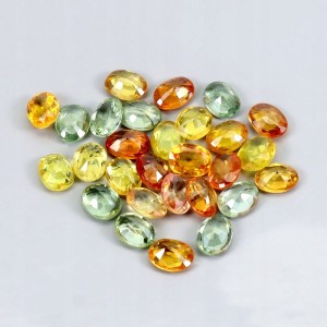 Szafiry Songea kamienie naturalne 4.7ct 28 sztuk IF VVS