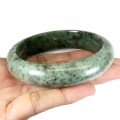 Artystyczna bransoletka 332ct jadeit naturalny kamień śr. 5.8cm