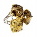 925 Pierścionek srebrny zjawiskowy naturalne 26ct cytryny r 17