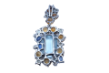 Wisiorek srebrny naturalny 17ct topaz sky cytryny kianity turmaliny