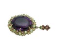Wisiorek srebrny naturalny 47ct ametyst oliwiny granaty szafiry