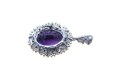 Wisiorek srebrny naturalny 47ct ametyst oliwiny granaty szafiry