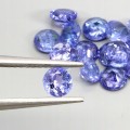Tanzanity 16 sztuk kamienie naturalne IF VVS 4.27ct