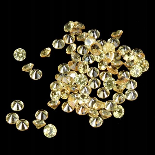 Szafiry żółte kamienie naturalne 4.02ct 76 sztuk IF-VVS