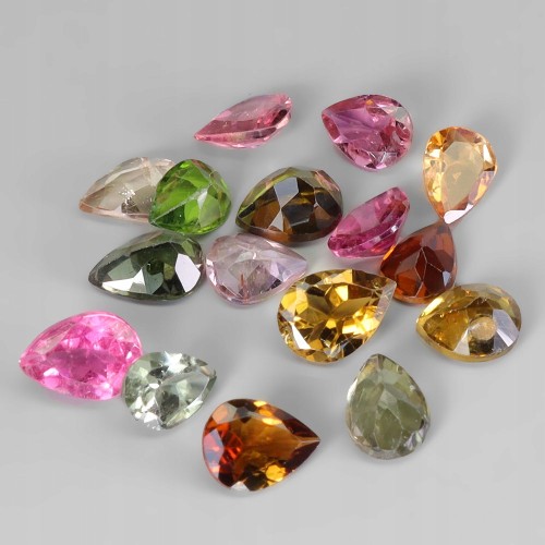 Turmaliny kamienie naturalne IF-VVS 4.24ct 18 sztuk