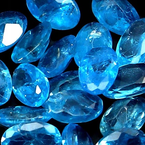 Apatyty paraiba blue kamienie naturalne 4.04ct 20 sztuk