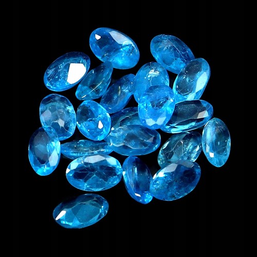 Apatyty paraiba blue kamienie naturalne 4.02ct 20 sztuk