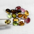 Turmaliny kamienie naturalne IF-VVS 6.40ct 15 sztuk