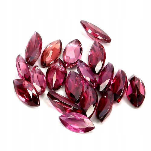 Granaty rodolity kamienie naturalne 17 sztuk 5.30ct IF VVS