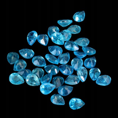Apatyty paraiba blue kamienie naturalne 4.1ct 33 sztuki