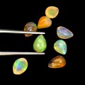 Opale ogniste 4.29ct kamienie naturalne 8 sztuk IF