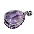Srebrny zjawiskowy elegancki wisiorek naturalny 66ct ametryn