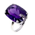 Zjawiskowy pierścionek srebrny naturalny ogromny 21.8ct ametyst r 16 925