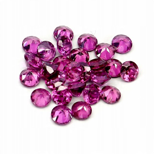 Granaty rodolity kamienie naturalne 25 sztuk 5.12ct IF VVS