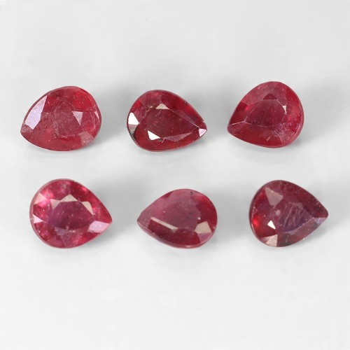 Rubiny 6 sztuk kamienie naturalne 5.31ct
