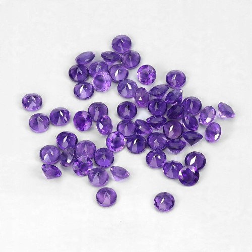 Ametysty kamienie naturalne 44 sztuki IF-VVS 5.13ct