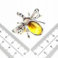 Wisiorek żuk 33ct cytryn naturalne granaty turmaliny 925 zjawiskowy