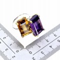 Piękny pierścionek srebrny naturalny ametyst cytryn 34ct r 16 925