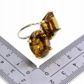 925 Pierścionek srebrny zjawiskowy naturalne 30.6ct cytryny r 17