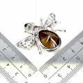 Wisiorek żuk 33ct cytryn naturalne granaty tanzanity 925 zjawiskowy