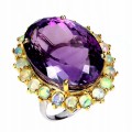 Zjawiskowy pierścionek natural ogromny 54ct ametyst opale ogniste r 19 925