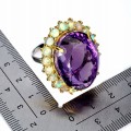 Zjawiskowy pierścionek natural ogromny 54ct ametyst opale ogniste r 19 925