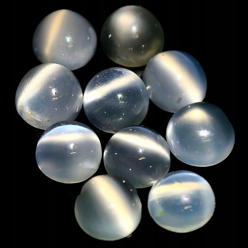 Kamienie księżycowe naturalne 10 sztuk 5.65ct kocie oko