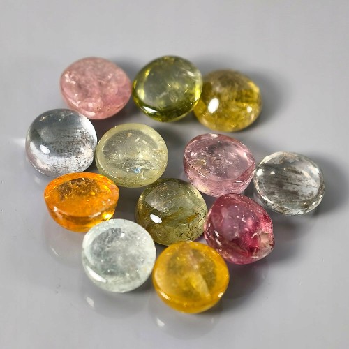 Turmaliny kamienie naturalne IF-VVS 6.55ct 12 sztuk