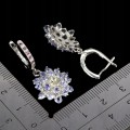 Srebrne eleganckie kolczyki tanzanity granaty oliwiny naturalne 925 2
