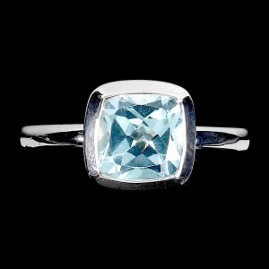 925 Pierścionek elegancki delikatny sky blue topaz naturalny r 15