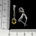 925 Srebrne delikatne eleganckie kolczyki naturalne żółte szafiry 4