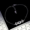 Delikatna elegancka bransoletka srebrna 925 naturalny ognisty opal cyrkonie